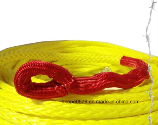 Трос лебедки СВМПЭ 30м X 10мм синтетический желтый