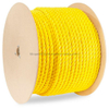 3 прядь оплетенного желтого полиамида (нейлона) веревки