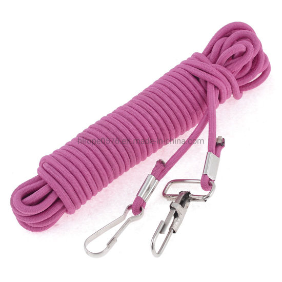 Крючок с зажимом для рыболовных снастей 5 м, фиолетовый эластичный шнур