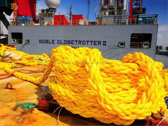 Крученый и витой канат для швартовки судов, высокопрочный джинсовый канат из полипропилена.