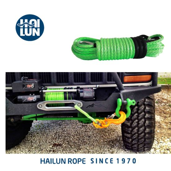 Трос буксирной лебедки Amsteel из синтетического волокна для багажников квадроциклов и внедорожников, с мягкими проушинами и наперстком