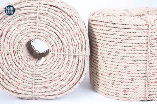 Высококачественный 3/4 прядный полипропиленовый полипропилен / полиэтилен, скрученный деним, нейлон, полиамид, используемый морской трос