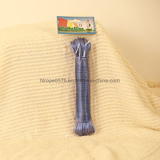 ПВХ + высокопрочная бельевая веревка из полиэстера, упаковка для бумажных карт 4 мм,